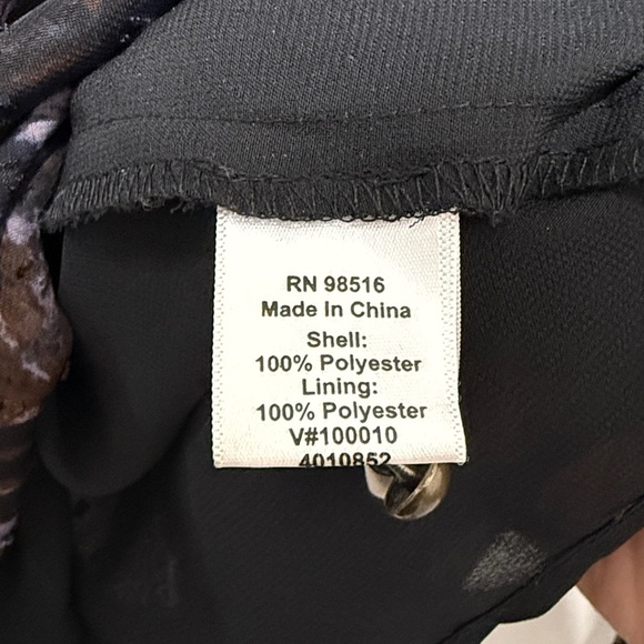 Coldwater Creek Sheer Floral Button Front Blouse Long Sleeve Women’s MP 10-12 - Picture 7 of 9